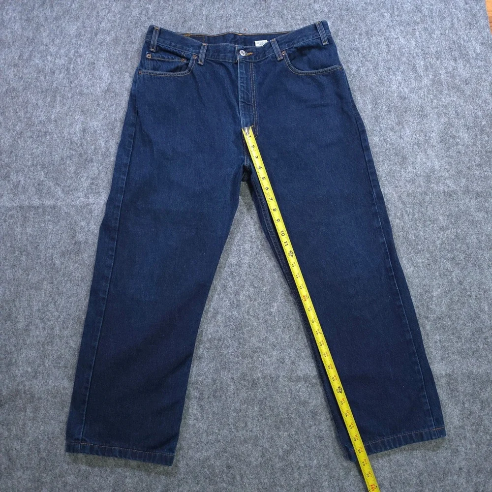 Vintage Levi's‎ Mens Regular Straight Leg Jeans Dark Wash Indigo Blue 36x30 y2k